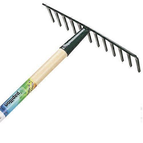 Fjärilsräfsa, 14 tänder, träskaft, 130 cm