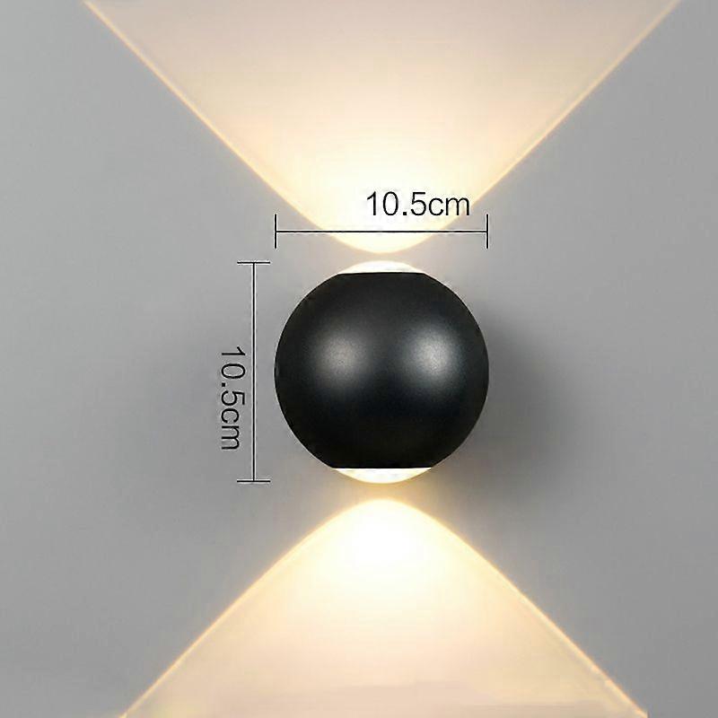 Indoor Outdoor Ball Shape Led Wall Lamp Modern Simple Aluminum Waterproof Decor Light Yard Balcony Corridor Stairs Porch Lamps