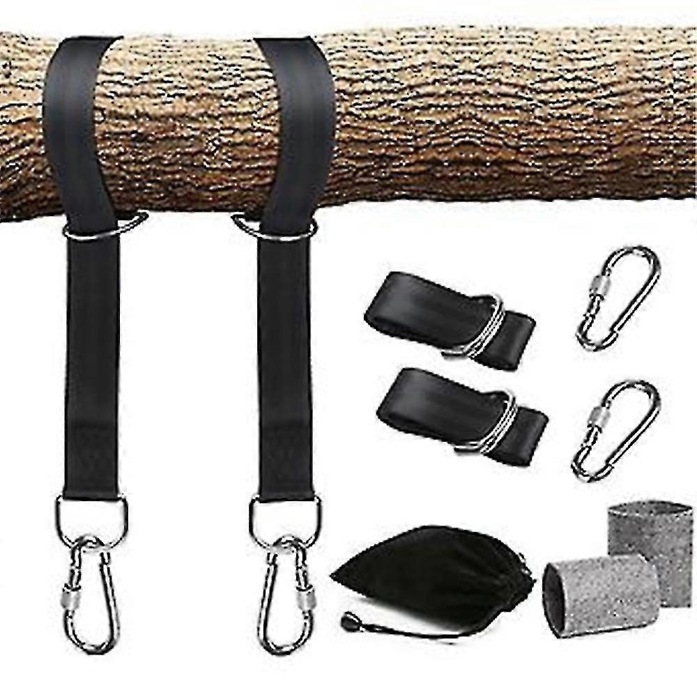 Tree Swing Straps Hanging Kit With Two Zinc Alloy Carabiners