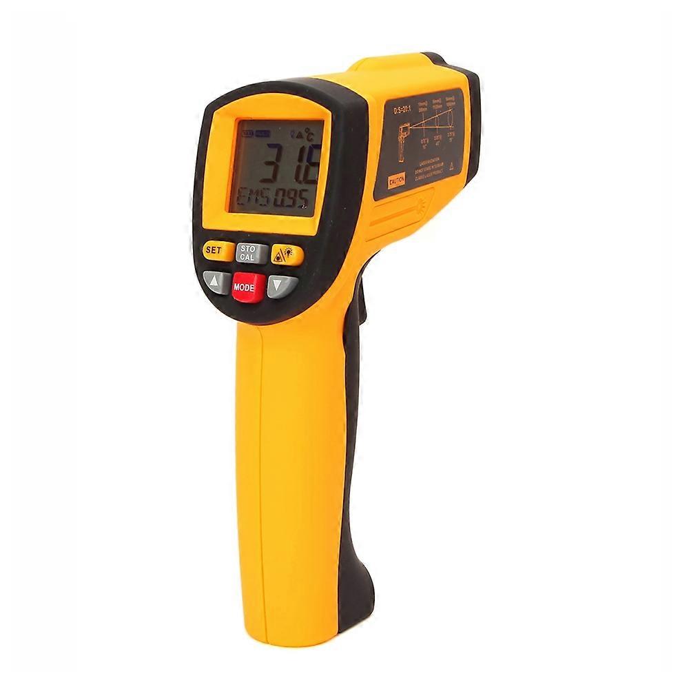 GM1150A 50:1 infrarødt termometer -18 ~ 1150 grader Celsius LCD digital temperaturmåler industriell pyrometer 0,1 ~ 1EM justerbar GM1150A gul