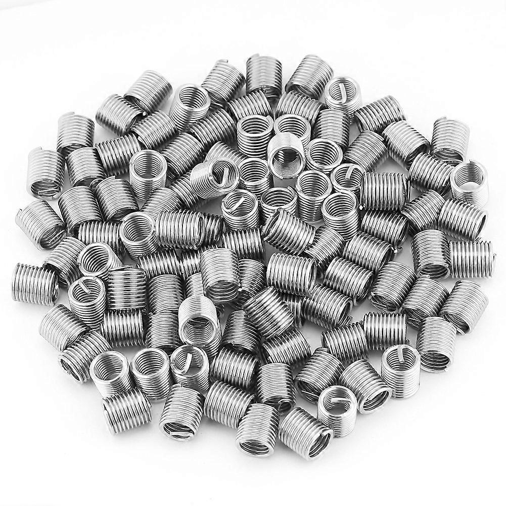 100Pcs M8X1.25X2D Stainless Steel Coiled Wire Insert Set Helical Threaded Insert Wire Screw Sleeve T