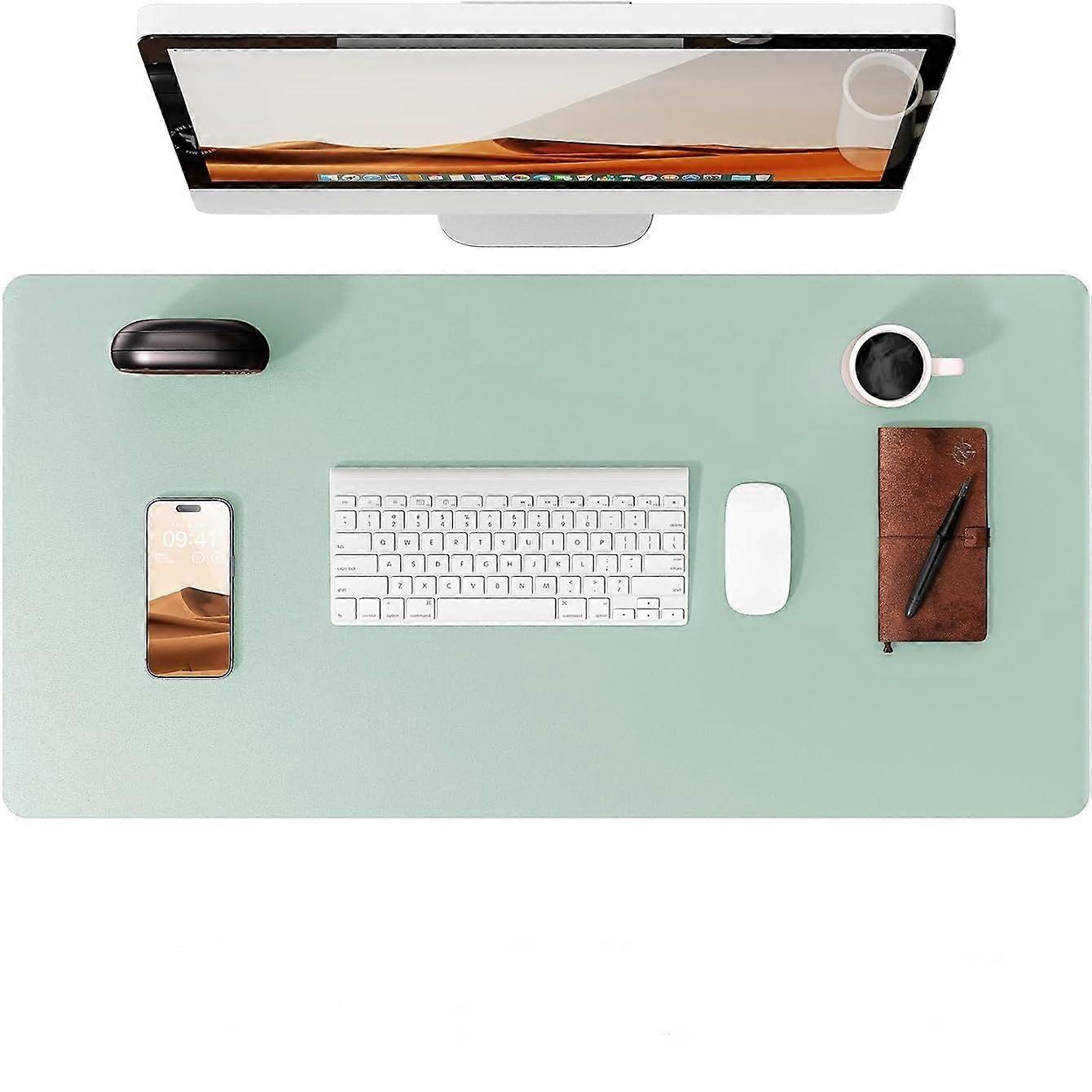 Computer Desk Mat Non-slip Leather Mouse Pad green/60X30CM