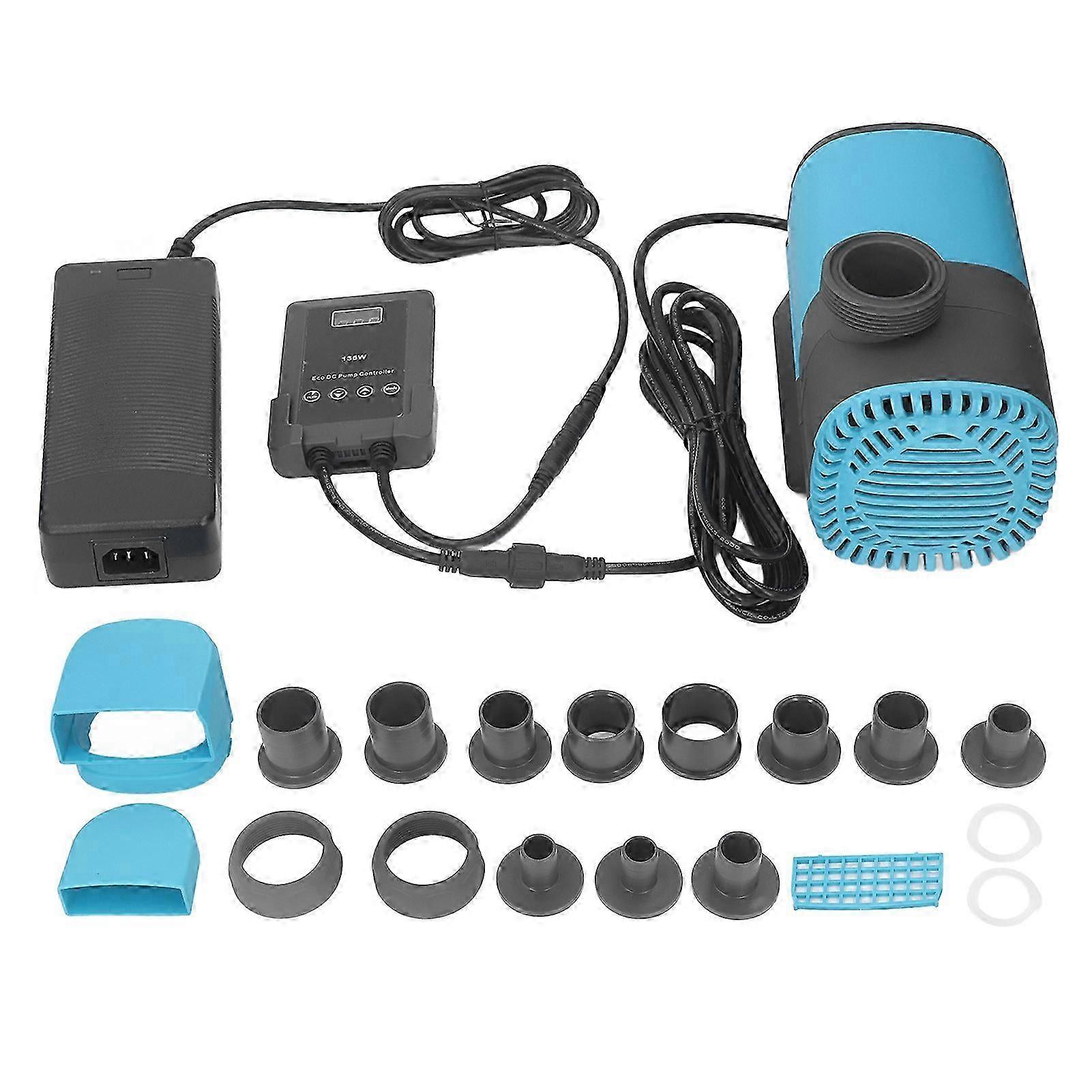 Sine Wave Variable Frequency Pump 135w 23ft High Lift 18000l/h Micro Submersible Pump With Transformer Dc24v