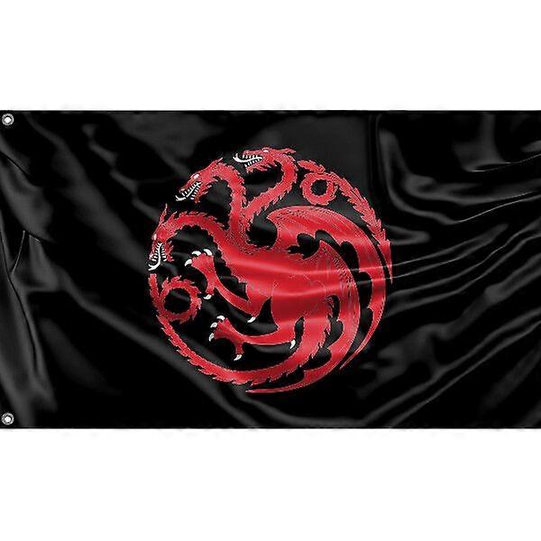 GoT, House Targaryen Flag تصميم فريد من نوعه, 3x5 قدم / 90x150 cm4x6Ft/120x180 سم مقاس TTQ349