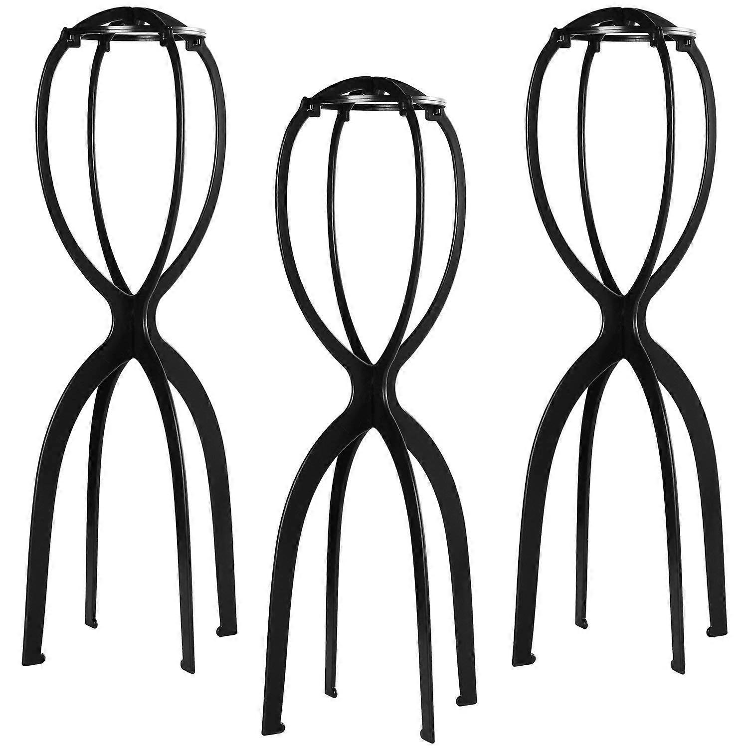 Wig Stand, Tall Long Wig Stand, 3 Pack, Adjustable Height, Durable Plastic for All Wig Styles
