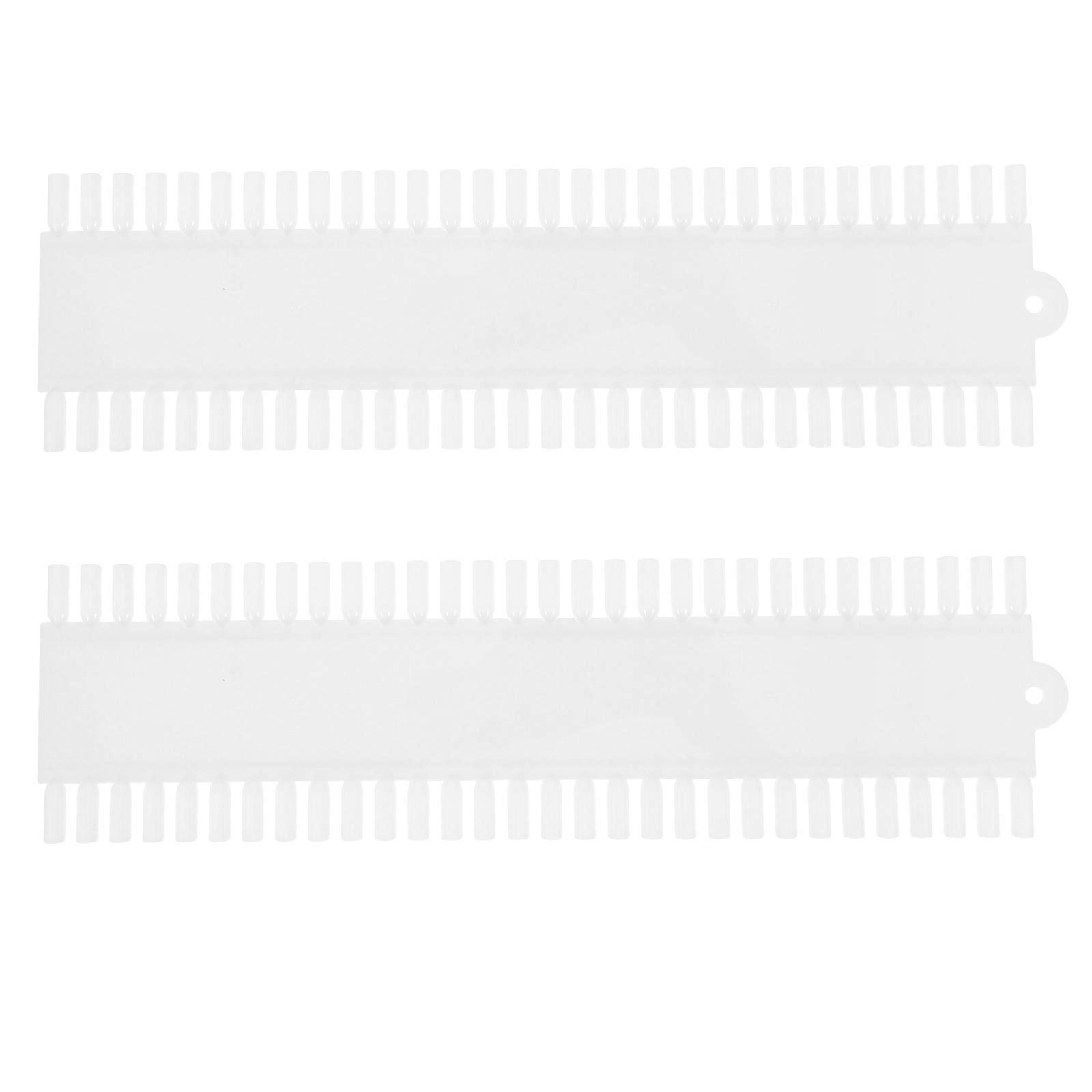 2pcs Nail Tip Palette with Beige Nail Polish Practice Board – Durable Single Sided Color Display for Salon, Beginners & Personal Use