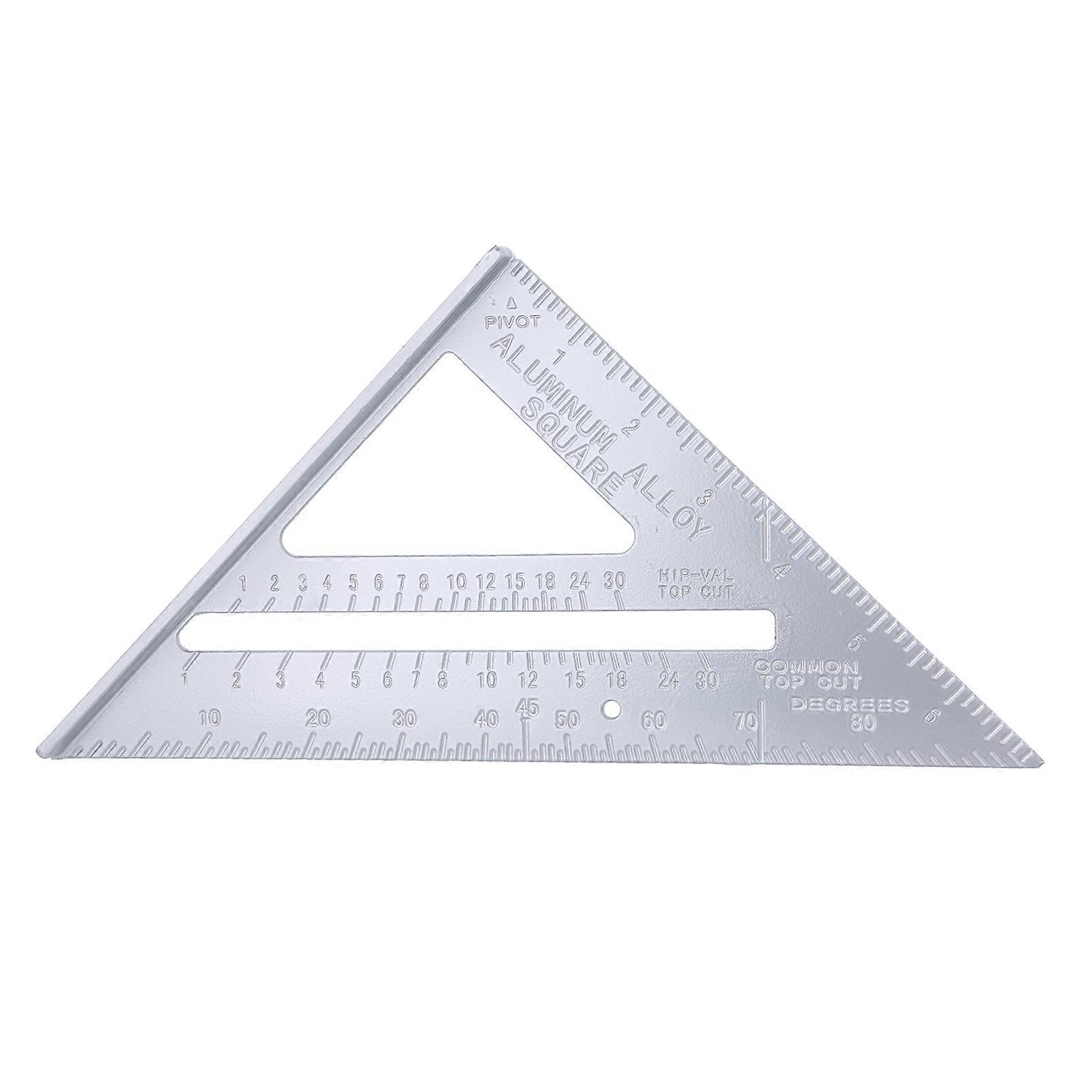 Multifunctional 7 Inch Aluminum Square set Easy To Read 7 Inch Aluminum Speed Square Perfect for Carpentry & Construct