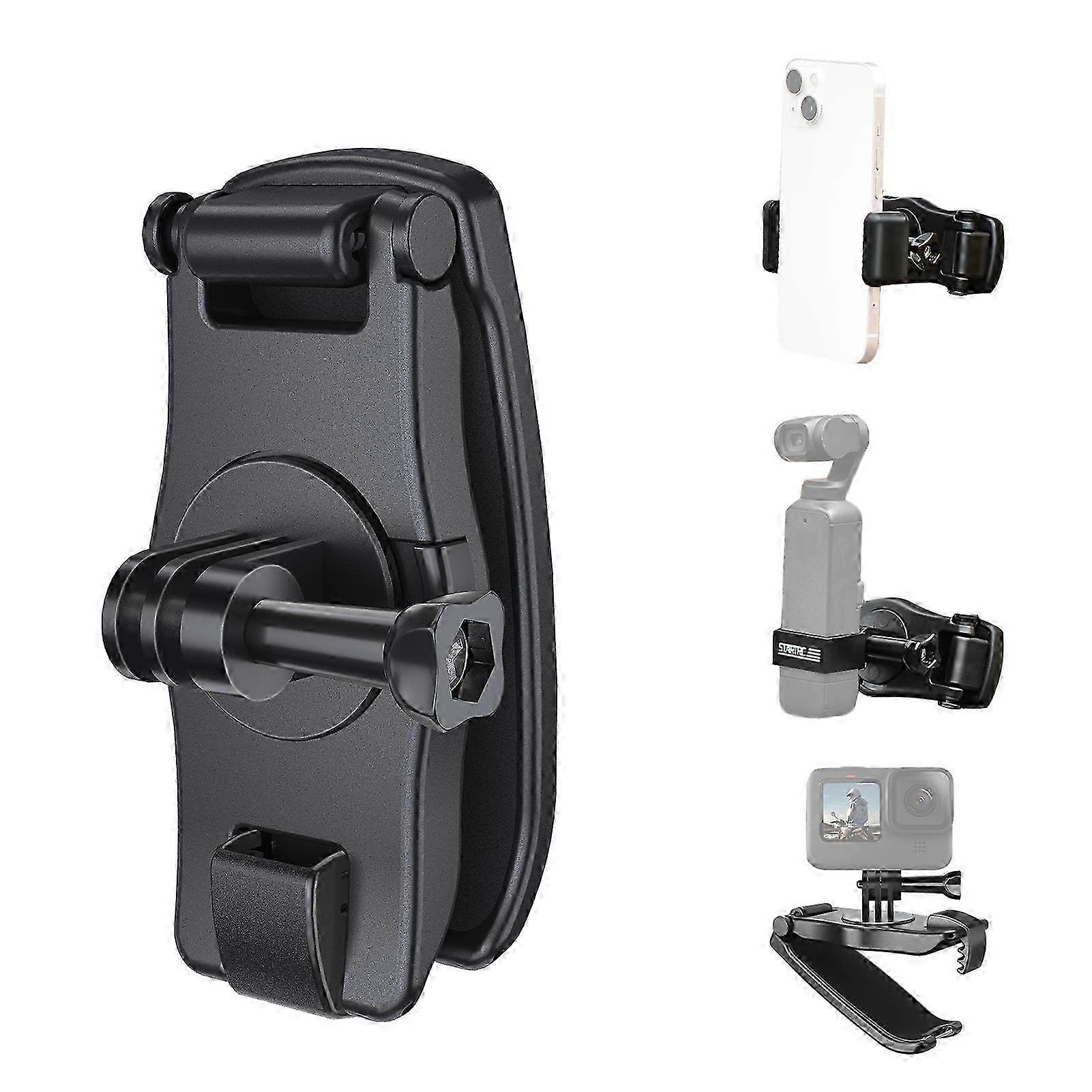 360° drehbare Rucksackgurthalterung für DJI Action 3/2 & Insta360 X3 mit Quick Release & M5 Schraube