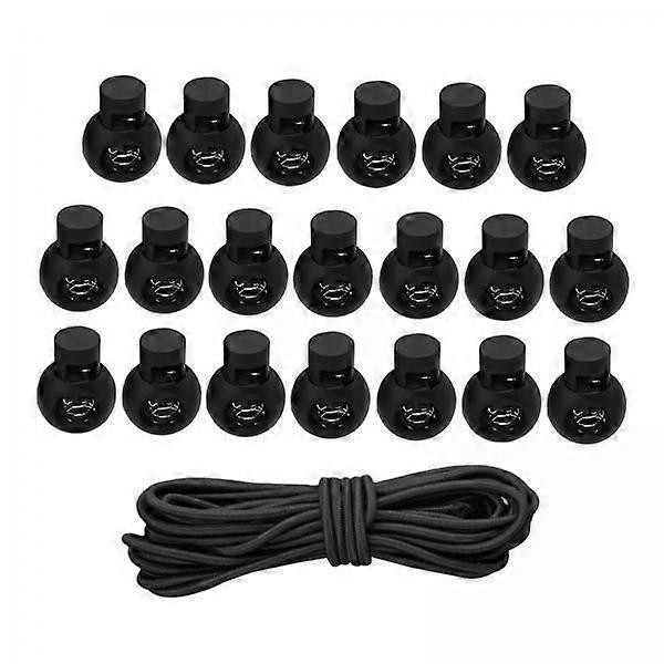 3x20pcs Cord Locks End Spring Loaded Slider + 3m Bungee Cord 4