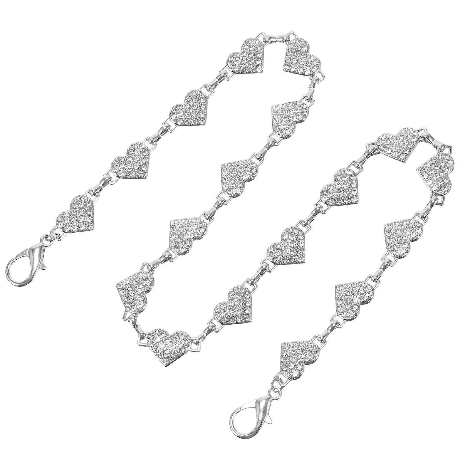 Double End Clasp Rhinestone Handbag Chain Replacement Strap for Purses and Shoulder Bags – Durable Alloy with Easy Attach Buckles for DIY Fashion
