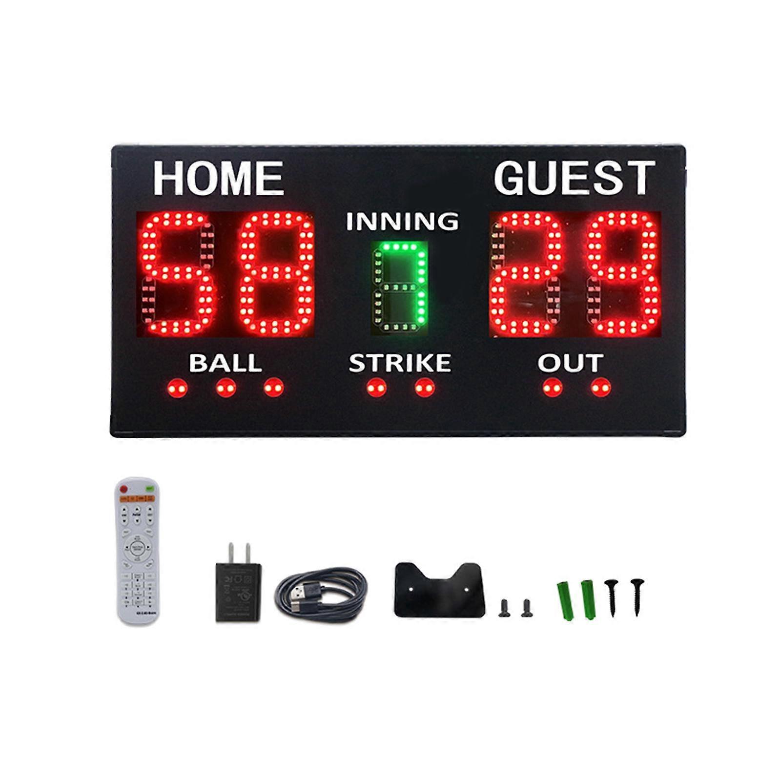 Portable Baseball Scoreboard Electronic LED Baseball Scoreboard for Practice