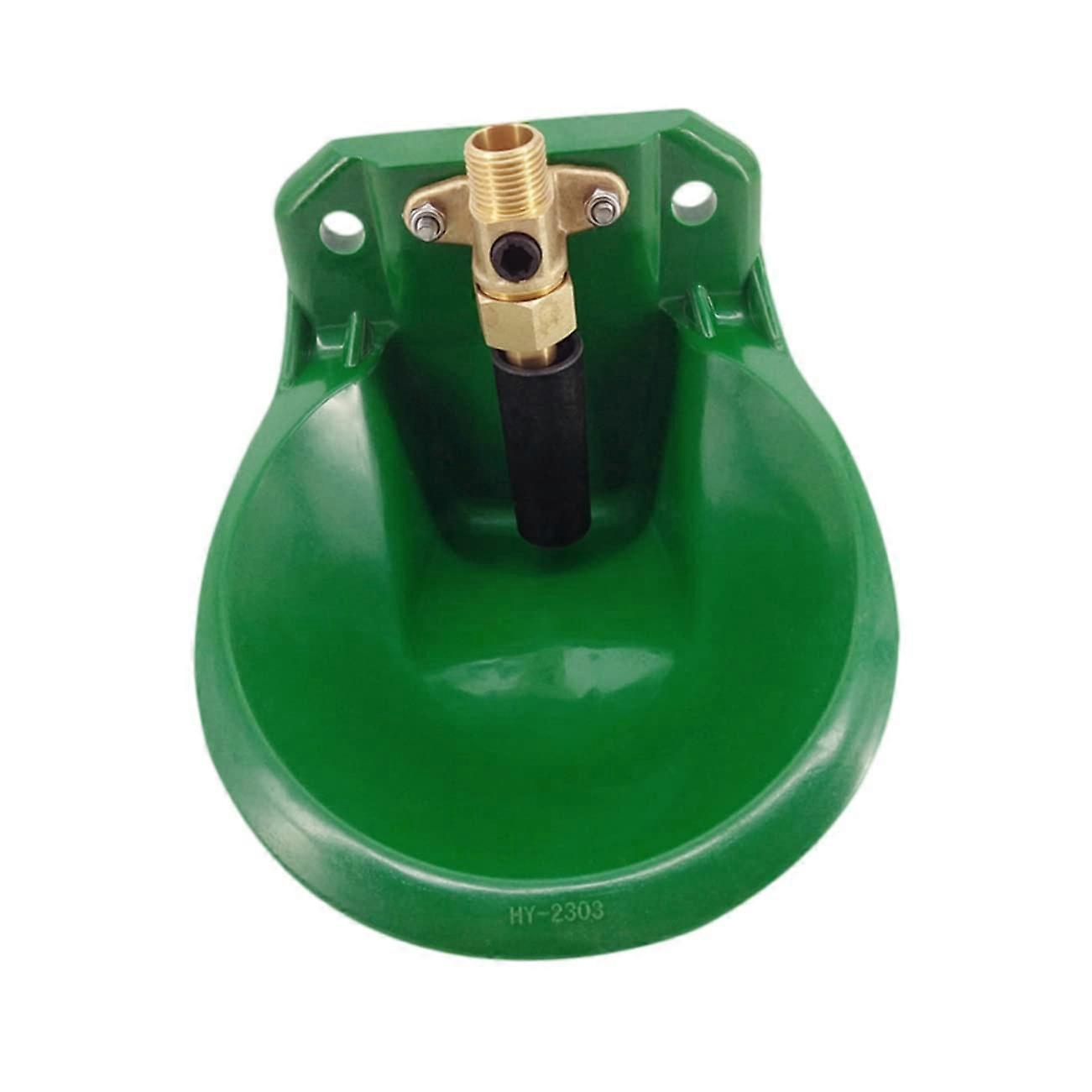 Automatic Drinking Bowl For Goats & Sheep - Leak-Proof Water, Green Plastic And Metal Valve, Rust-Free Livestock Waterer