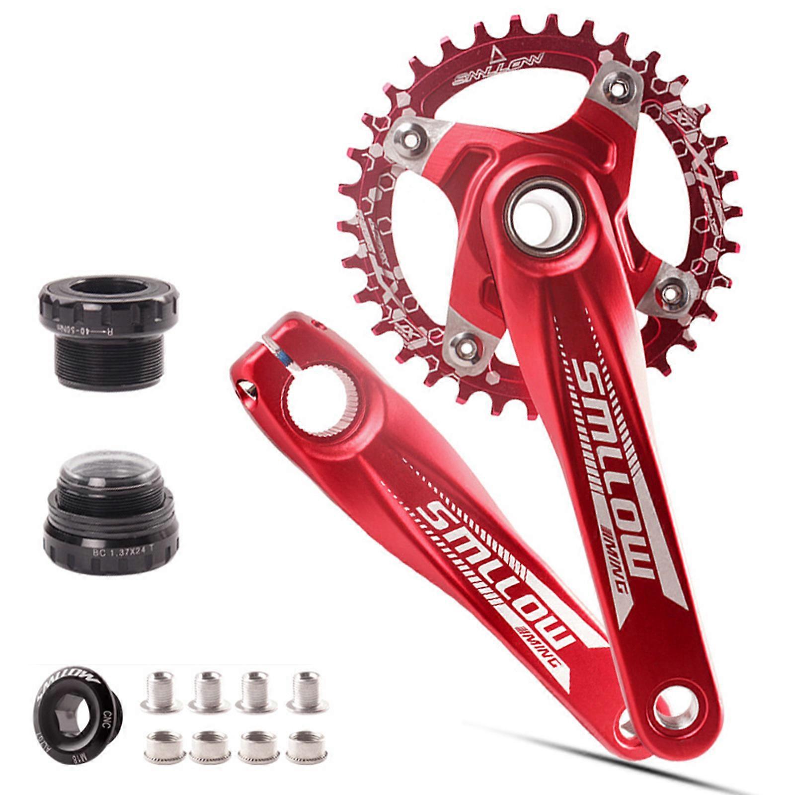 MTB Bicycle BCD 104 Crankset 170mm Crank 1X System Chainwheel Single Chainring Red