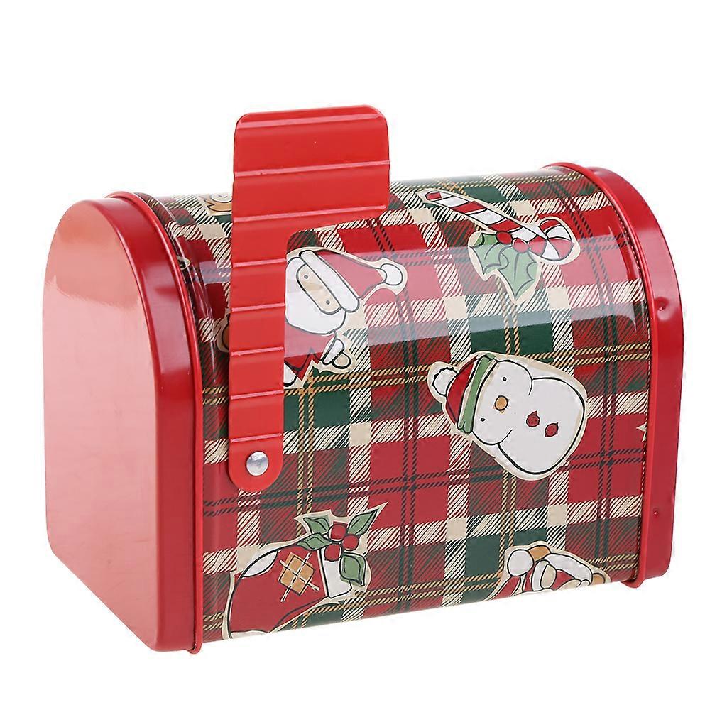 Winter Red Color Snowman Christmas Tree Mailbox Standard Size Santa Pattern Letter Post Boxes Decoration Welcome Home