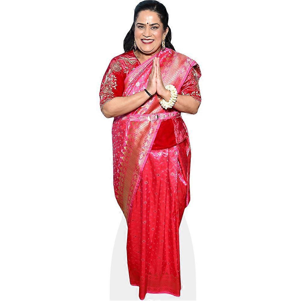 Zarna Garg (Pink Sari) Cardboard Cutout (lifesize OR mini size). Standee. Stand Up.