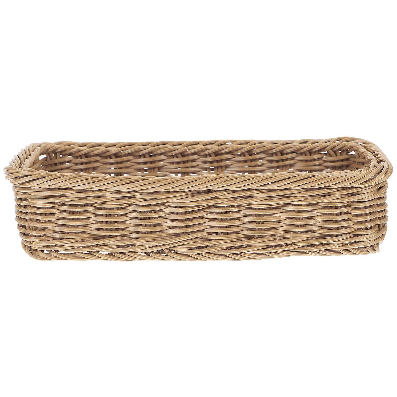 1 Pc Tabletop Seasoning Jars Storage Basket for Snacks Arrangement in Coffee Color