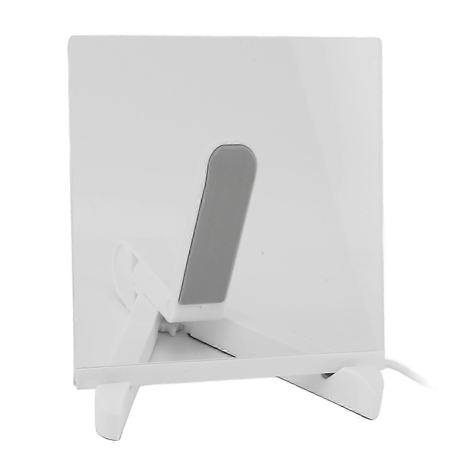 LED Illuminated Clear Acrylic Dry Erase Board with Stand, Includes 7 Colorful Markers and 2 Cleaning Cloths for Office or Salon Use