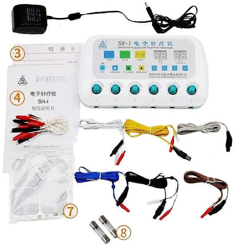 Electric Acupuncture Nerve And Muscle Stimulator Machine 3 waveforms 6 output Acupuncture Stimulation Machine