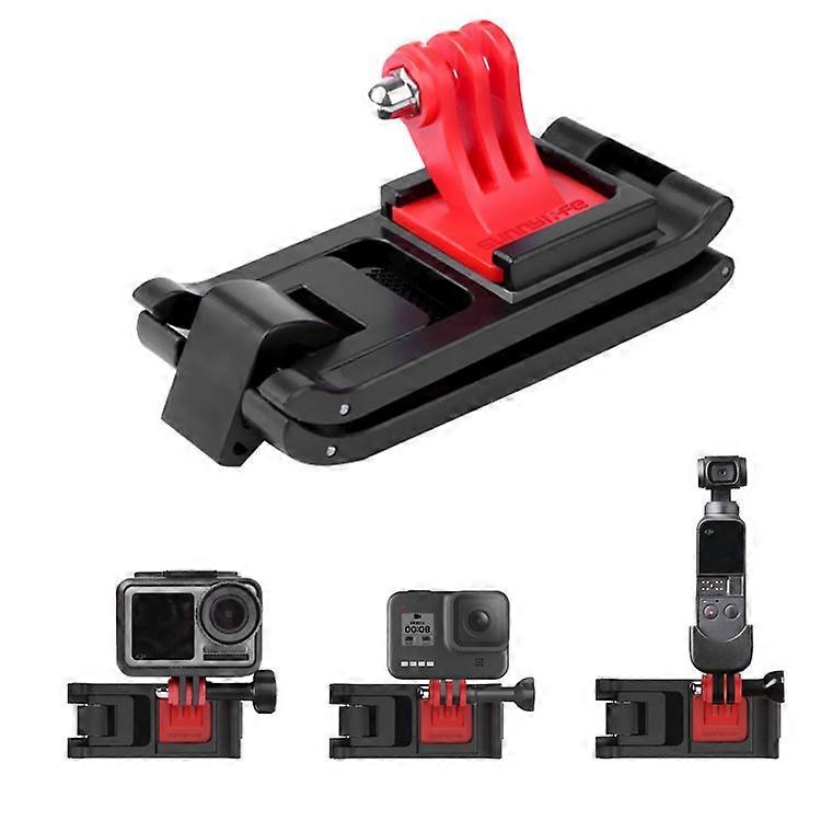 SUNNYLIFE TY-Q9261 Sports Camera Backpack Clip Mount Adapter Compatible For DJI Action 2/GoPro 10/Insta360 One R