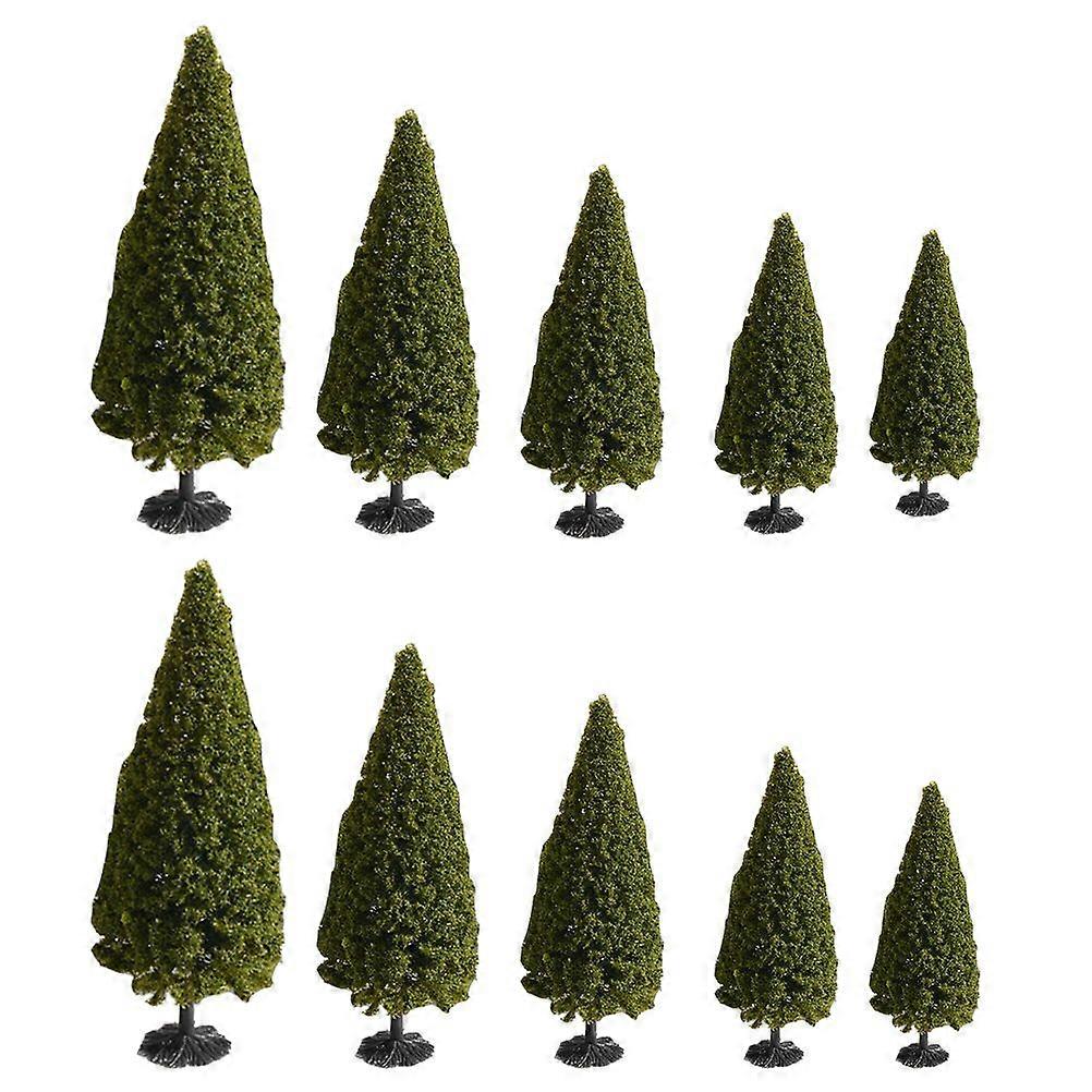 10 Pcs Sand Table Pine Trees Creative Pine Tree Models Micro-landscape Materials
