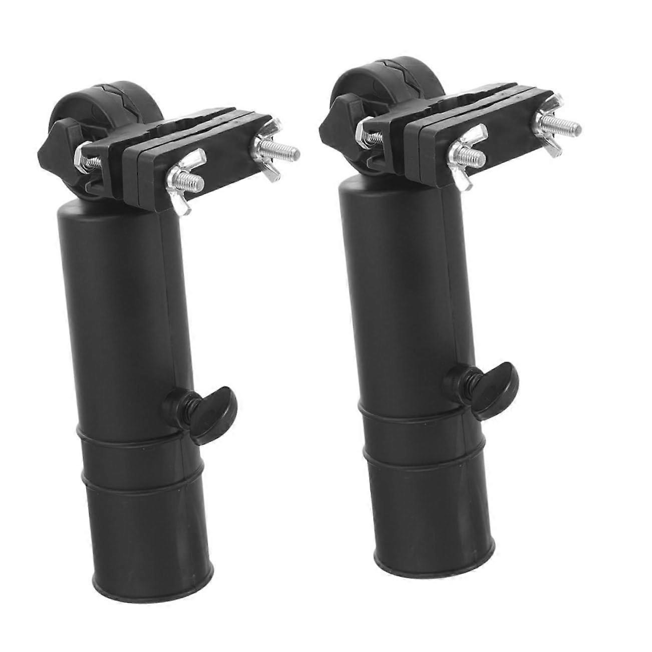2 pieces golf umbrella stands black adjustable for golf carts trolley