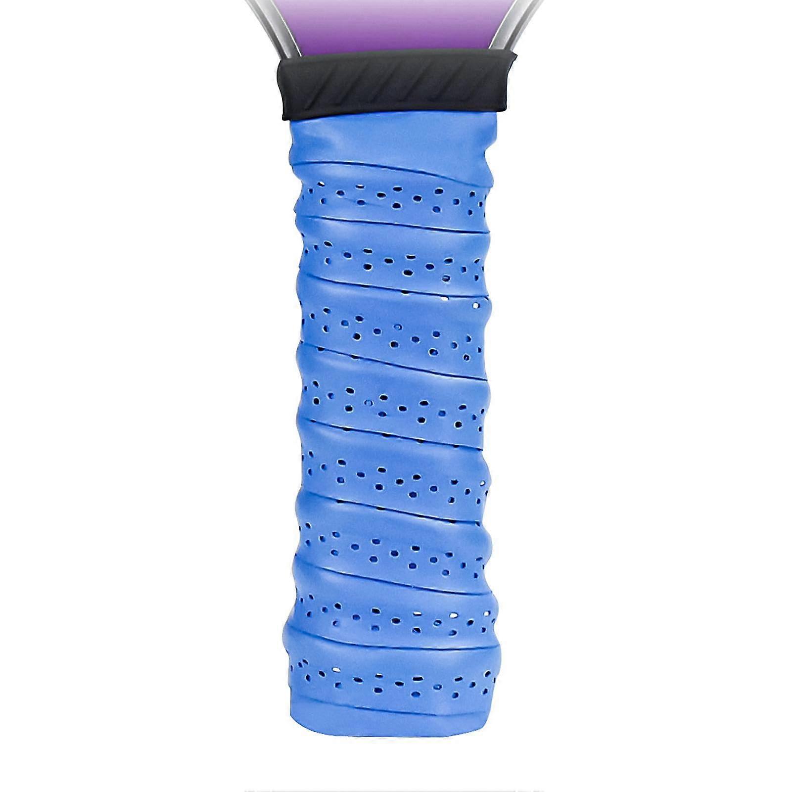 Badminton Paddle Grip Tape, Non-Slip Tennis Racket Grip, Breathable Squash Paddle Handle Wrap, Blue Color