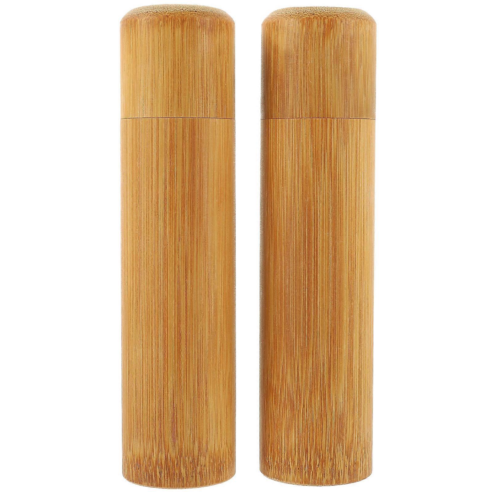 Compact Bamboo Canister for Everyday Use, Keeps Contents