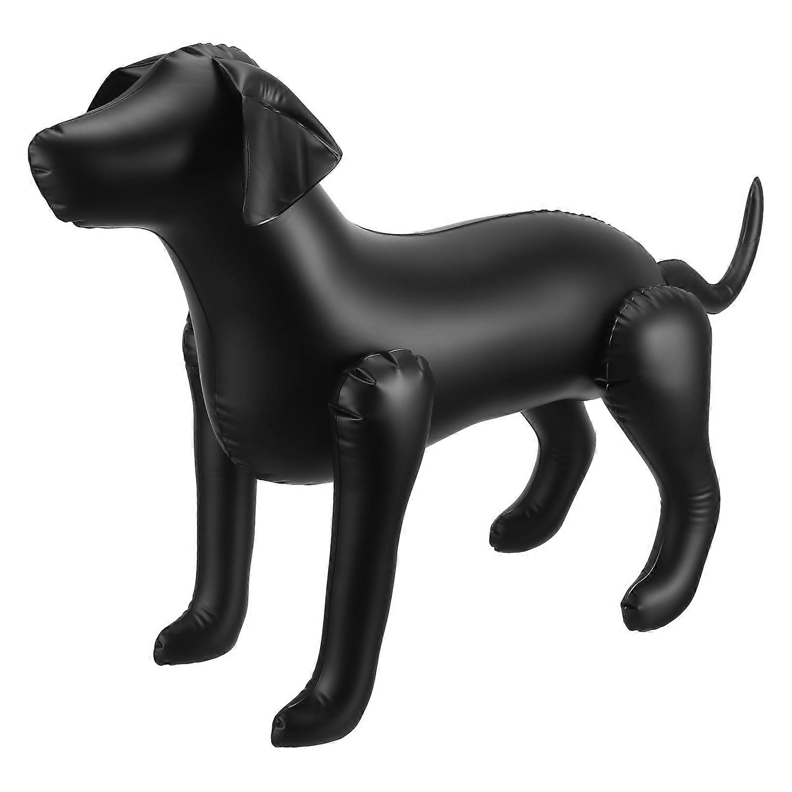 Inflatable Dog Mannequin Model, Pet Clothing Display Mannequin Display Stand, Pet Store Sewing Dog Standing Model For Clothes Display, Black