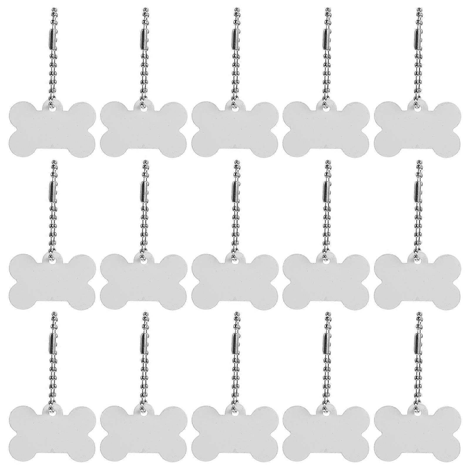20pcs Double Sided Bone Shaped Dog Tags Sublimation Blanks for Pets Id Tags for Dogs and Cats Stylish