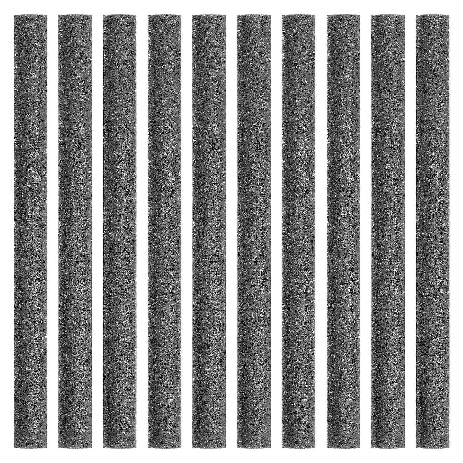 10pcs Black Graphite Rods Carbon Electrodes for Electrochemical Experiments