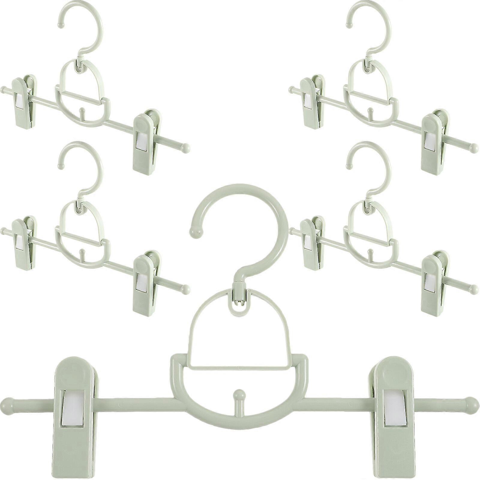 2025 5pcs Hanger Space Saving Hanger Small Hanger with Clips Hanger Pants Hanger Nonslip Hanger