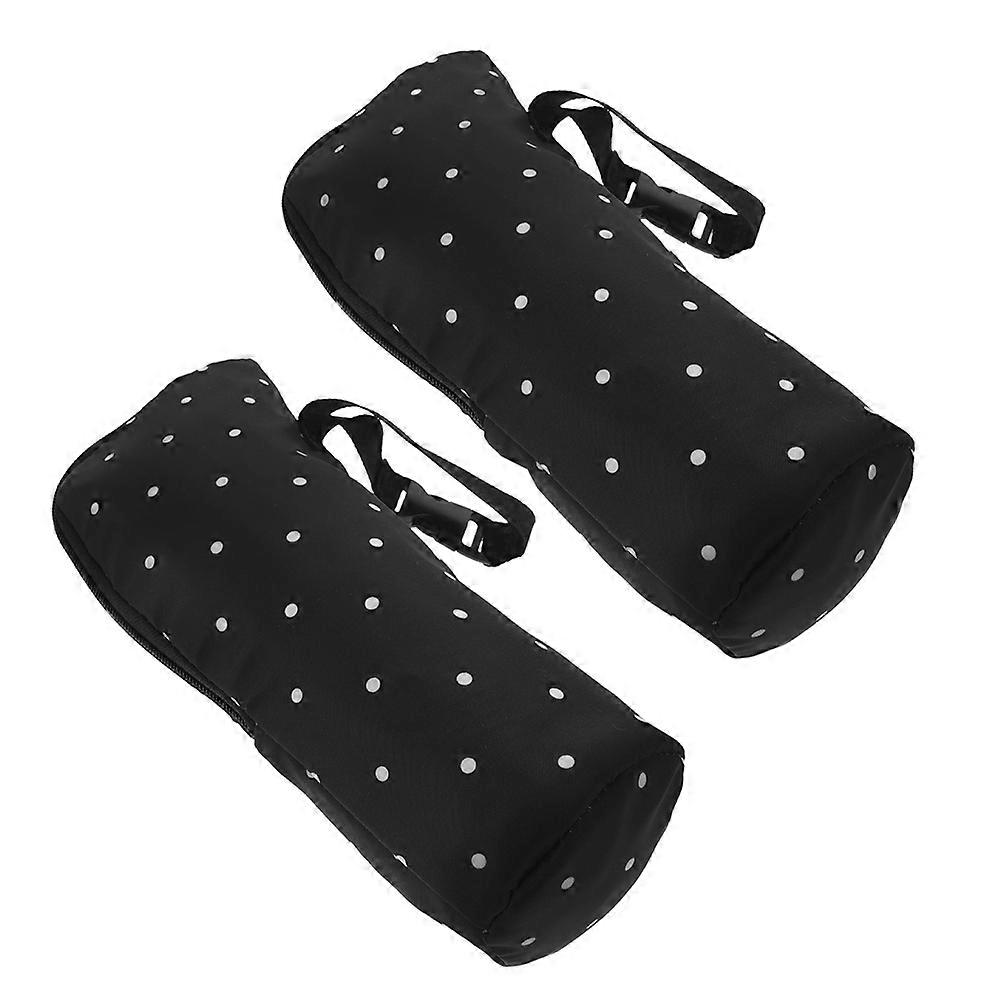 Bottle Cooler Bag Insulated Bottle Bag Daily Use Polyester 2Pack