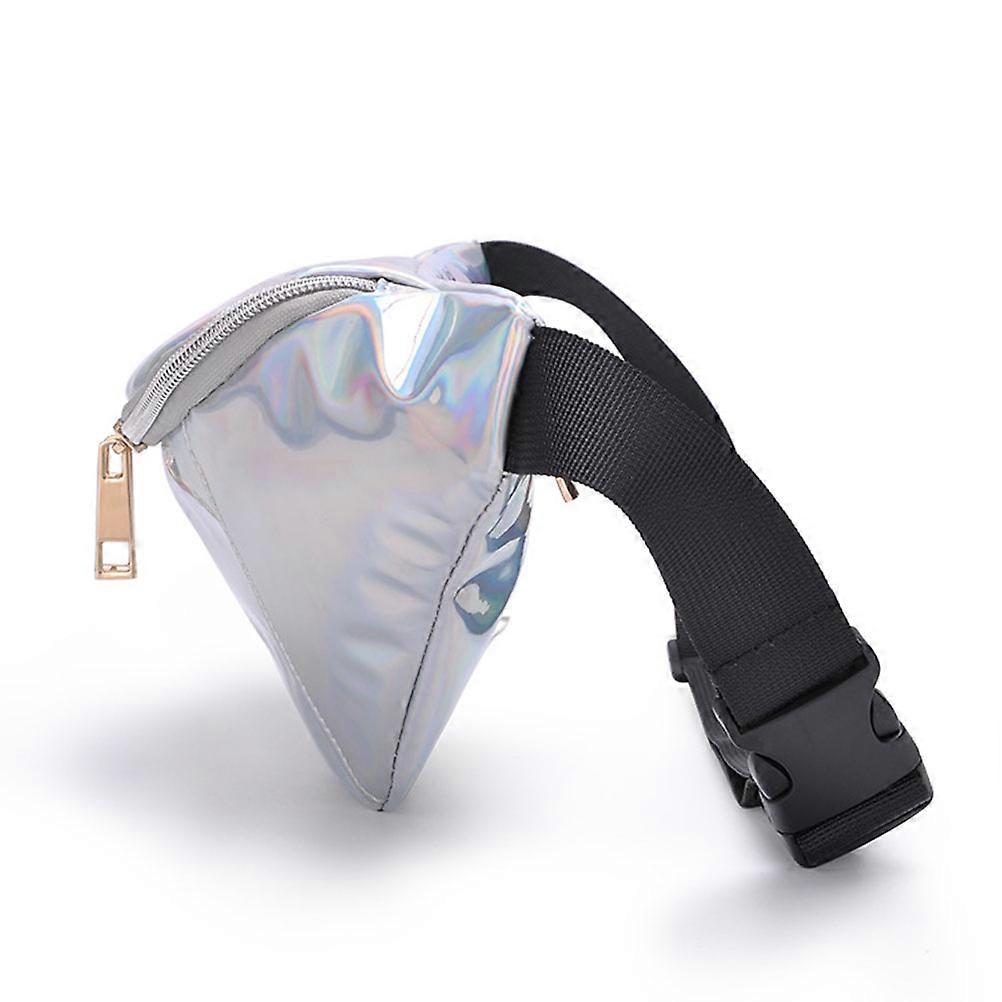Fanny Pack for Women Beach Activities Large Capacity Adjustable Strap Silver 1Pack