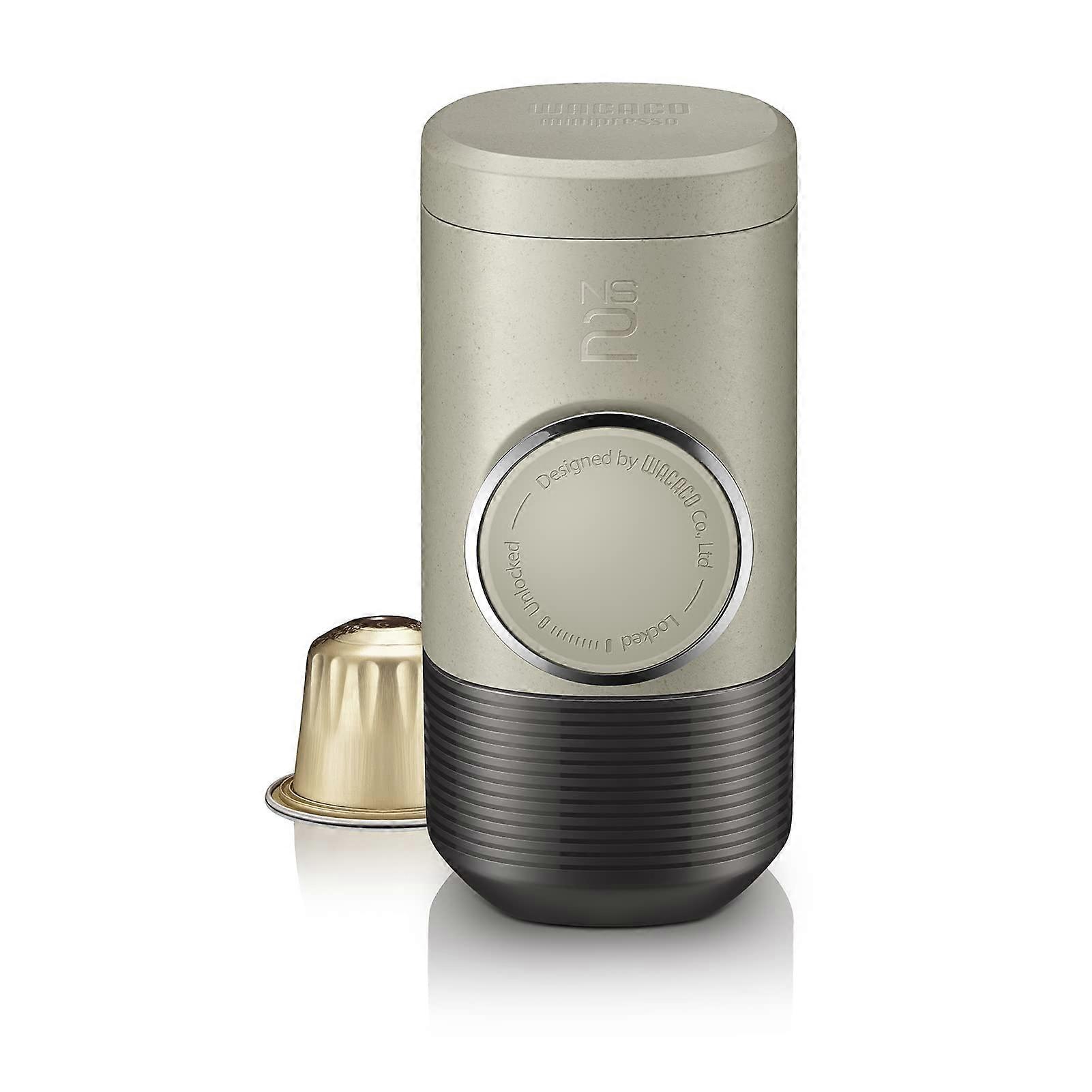 Minipresso NS2 Espresso Machine, Compatible with Nespresso Original Capsules, Grey Olive Stone Beige