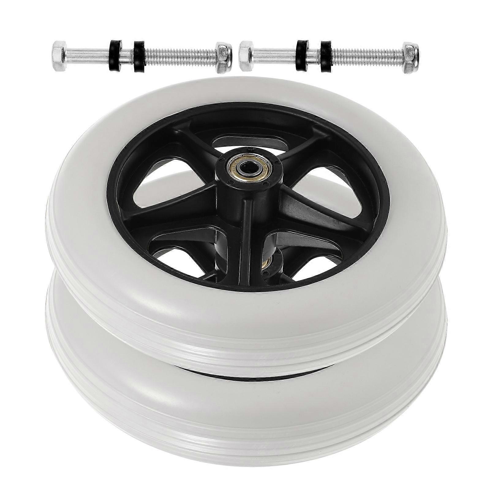 Replacement Wheel Wheelchair Tire Strong Bearing Capacity Multi 7.3X7.3X1.4In 2Pcs