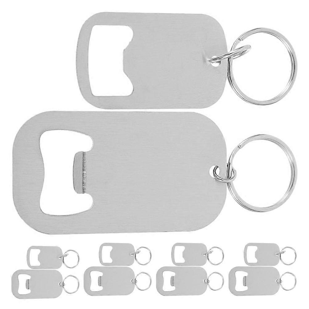 Silver Bottle Opener Keychain For Hotels And KTVs 10Pcs