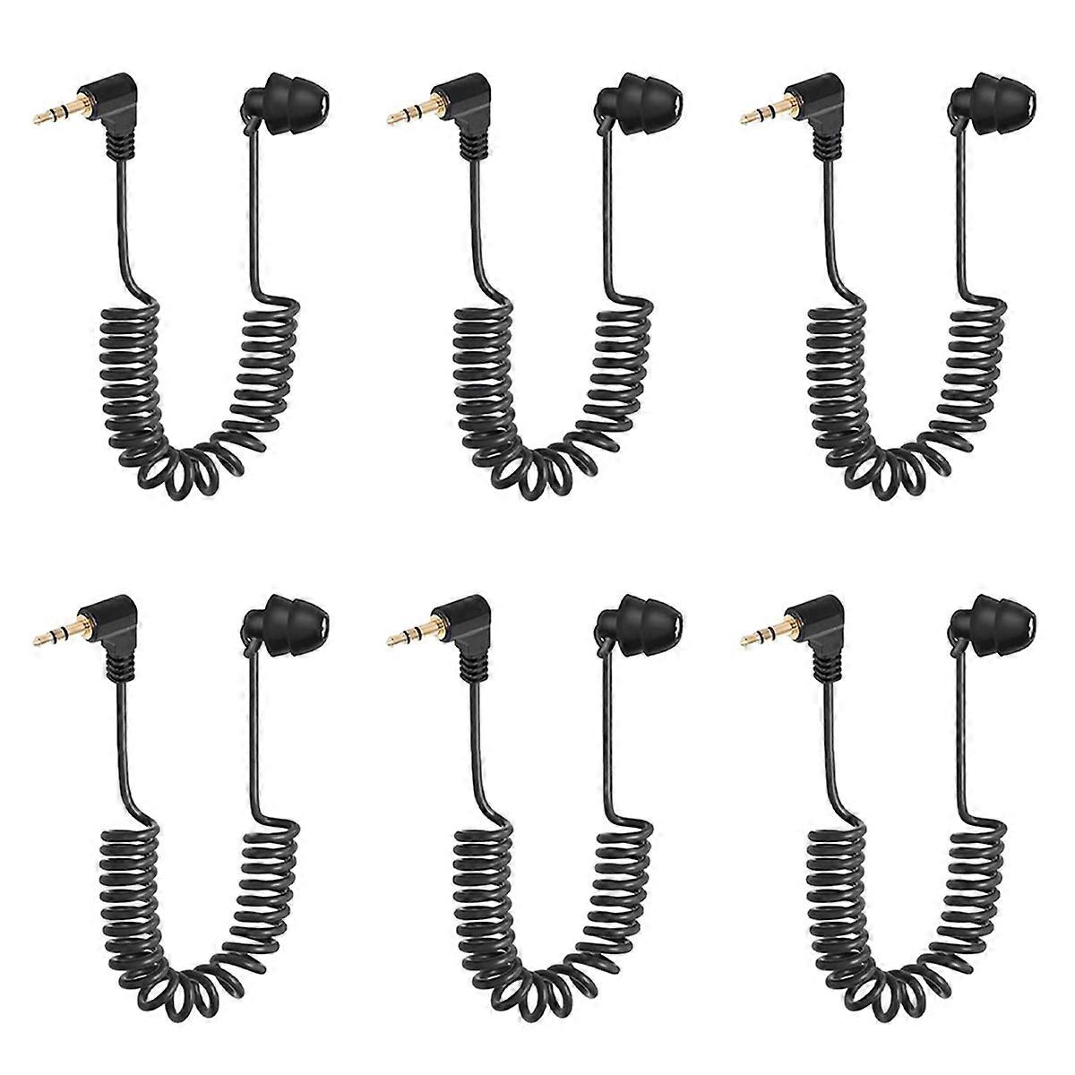 3.5mm Spring Single Side Earbuds Wired Headset for Mobile Phone MP3