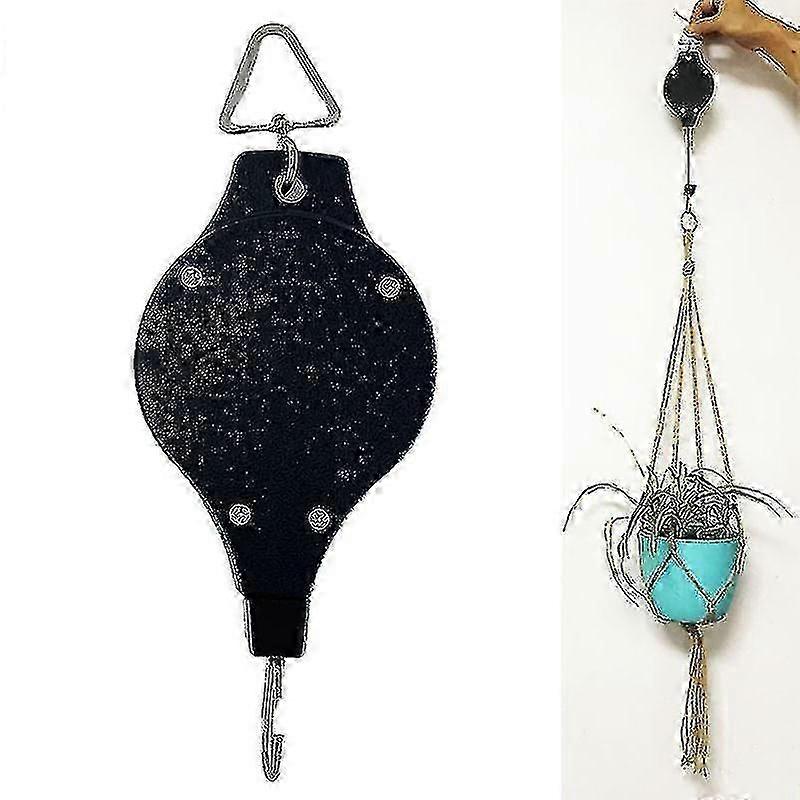 2pcs Retractable Hook Matte Black Decorative Hook Decor