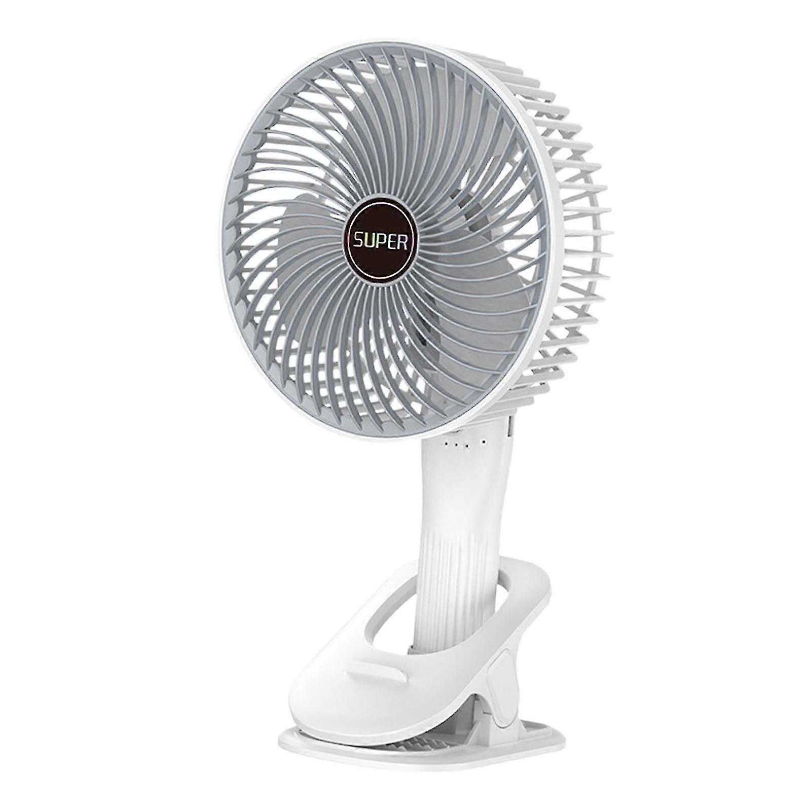Small Clip Fan USB Rechargeable Quiet Portable Fan for Hiking Sport Climbing green