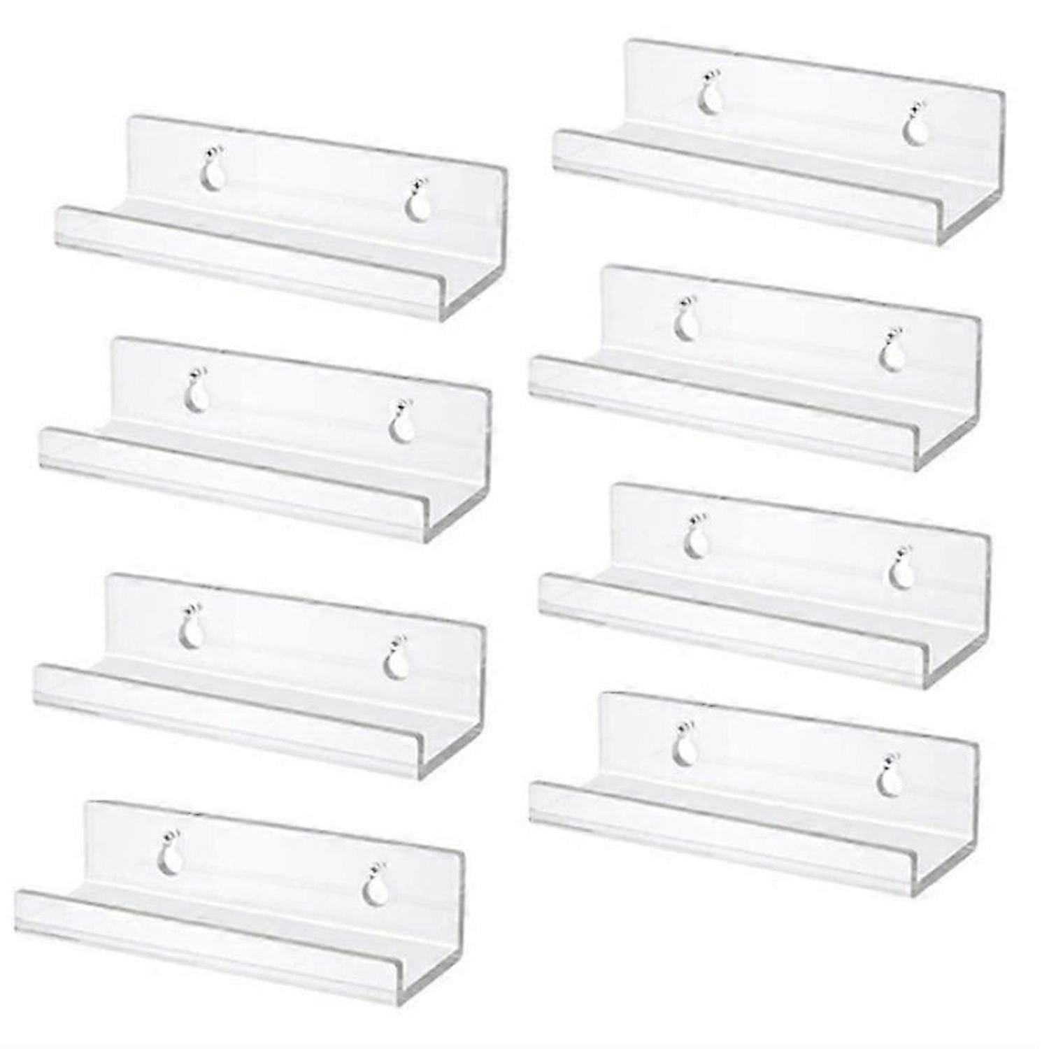 Clear Vinyl Record Shelf Wall Mount 8 Pack,Acrylic Album Record Holder Display,Vinyl Record Shelf St