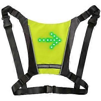 Cycling Vest USB Rechargeable Reflective Backpack with LED Flashing Remote Control Outdoor Sport Safety Bag Gear for Cycling Running Walking Jogging
