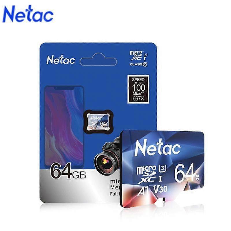 Netac P500 A1 32GB Micro SD TF Memory Card 100MB/S Class 10 Black
