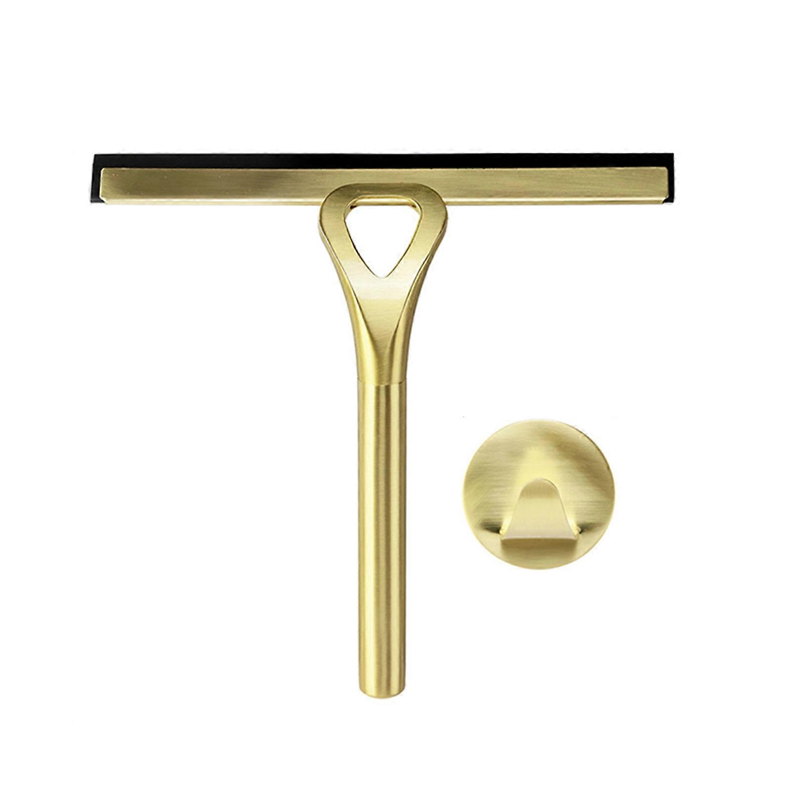 304 Stainless Steels Glass Scraper Squeegee For Bathroom Mirrors Window Car Efficient Water Removal Tool With Ergonomic Handle Gold
