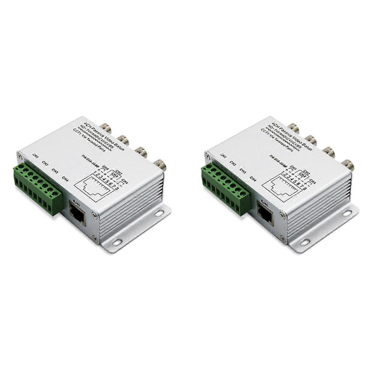 Passive Video Balun for TVI CVI AHD Cameras CCTV Via Twisted Pairs UTP Video Balun Transceiver BNC t