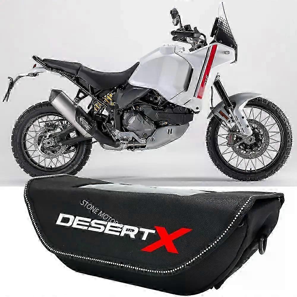 Fit For  Ducati DesertX Desert X 2022 2023 2024 Motorcycle Handlebar bag waterproof handlebar travel navigation bag-Red X