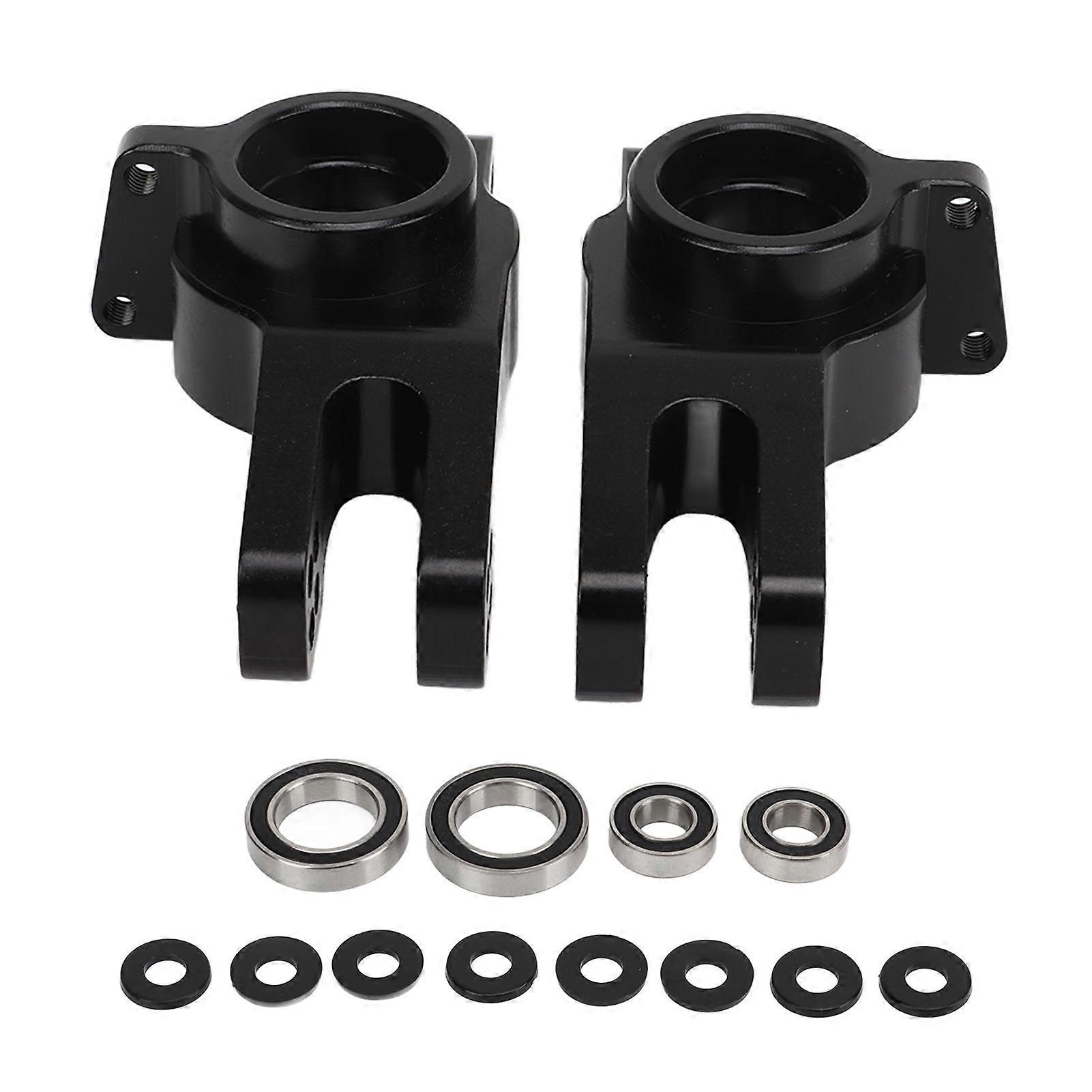 2Pcs RC Car Rear Hub Aluminium Alloy High Strength Stable Exquisite Pure Color RC Rear Axle Carrier for ARRMA 1/7 1/8 Black