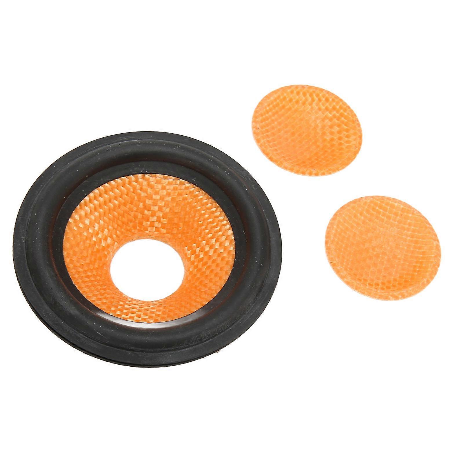 Paper Speaker Cone Subwoofer Cones Drum Paper 0.8 Inches Inner Diameter with Rubber Surround for 3 Inches Speaker