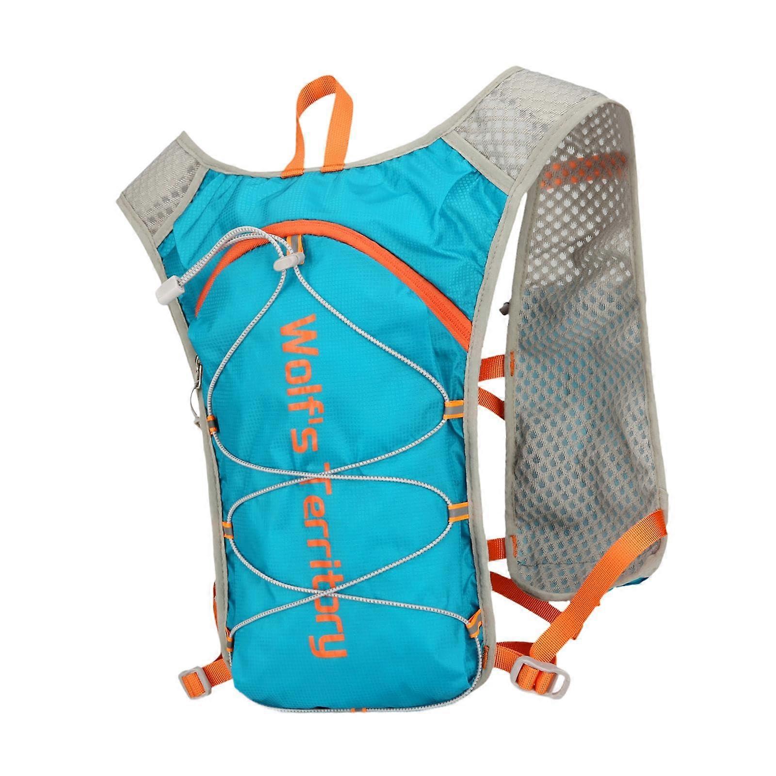 Hydration Rucksack Lightweight Multifunctional Hydration Vest Adjustable Blue for Running, Outdoor Sports, and Hiking
