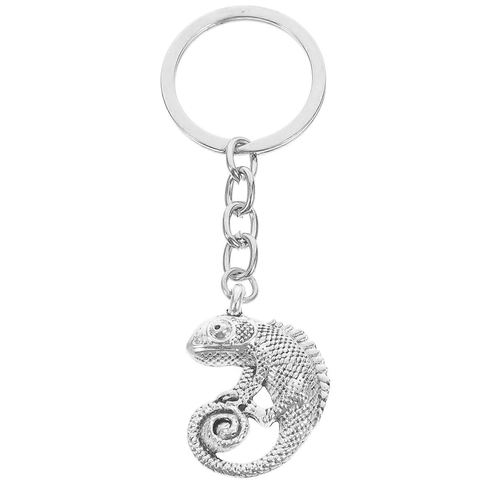 Alloy Lizard Pendant Keychain Portable Backpack Charm Key Ring Ornament for Parties Fun Accessories for Bags Durable Lightweight