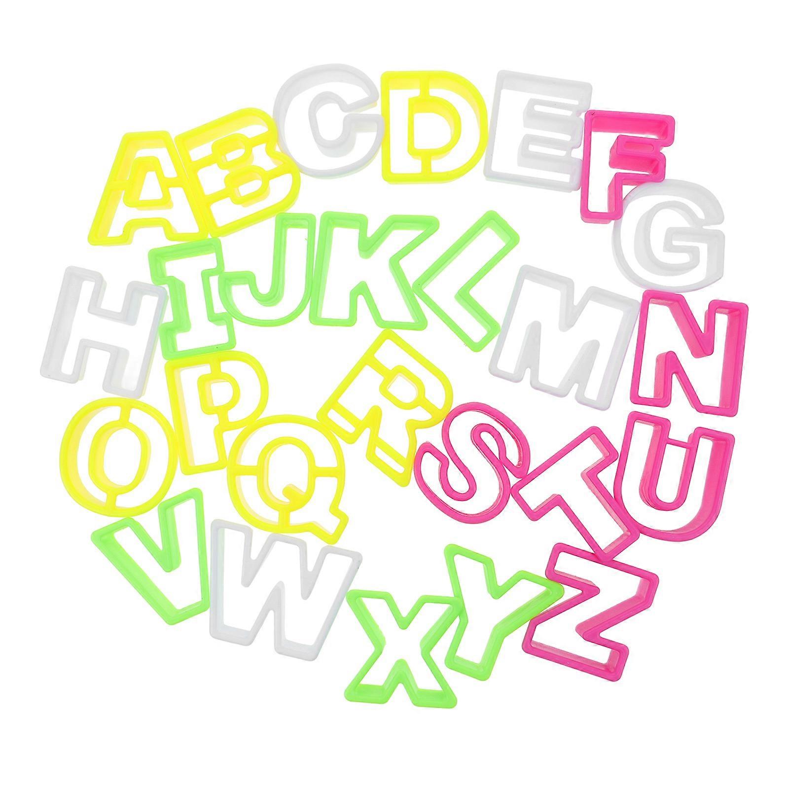 Fondant Cake Decorating Alphabet Letter Biscuit Cookie For Home Users Plastic 26Pcs